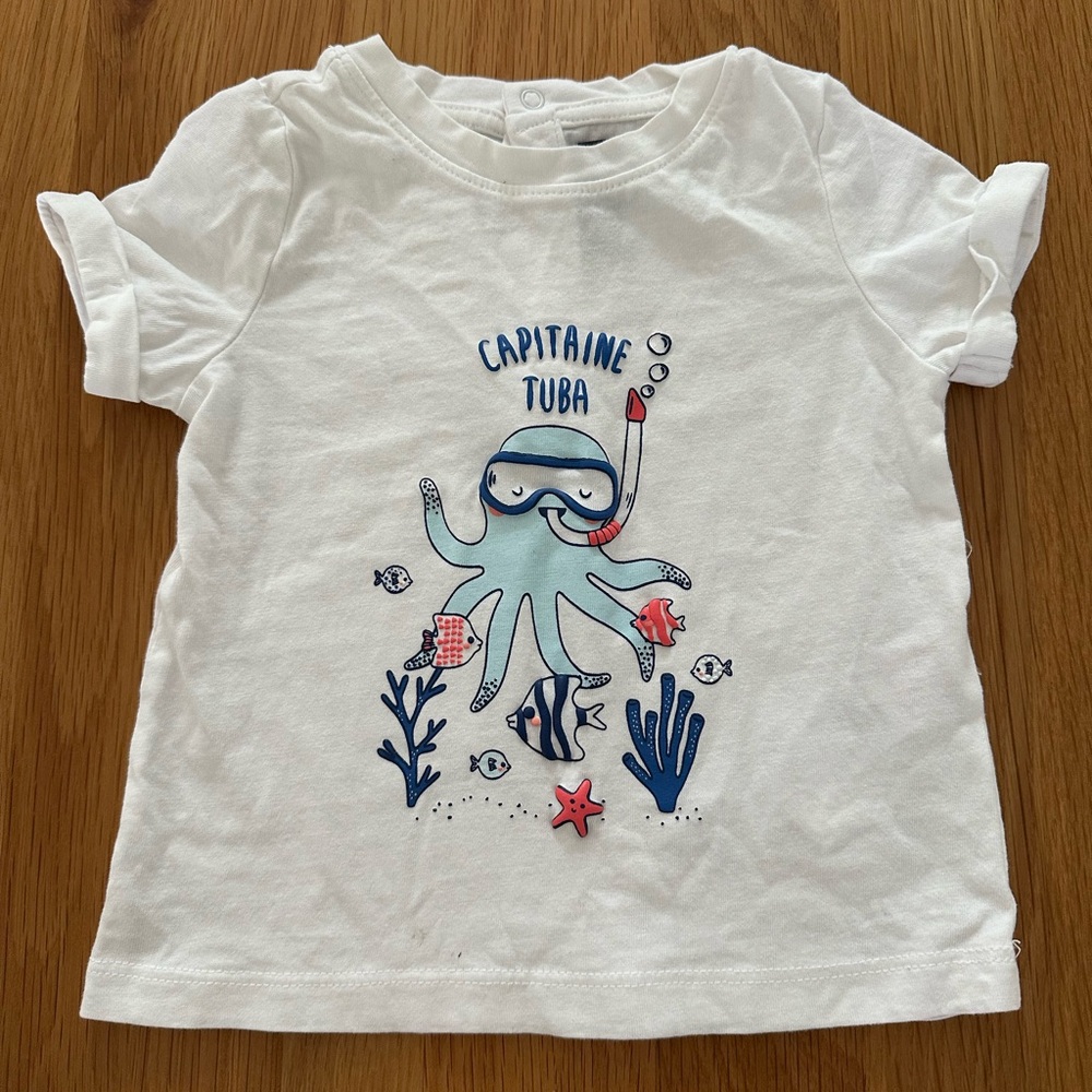 Sergent Major (French) White Kids Shirt 12 months